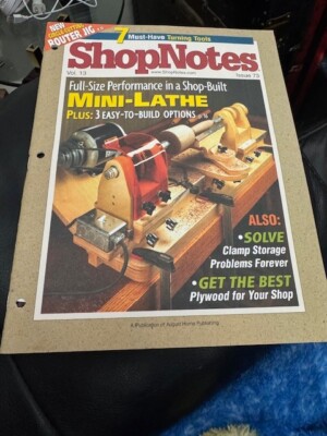 ShopNotes Magazine Volume 13 Issue 73 Mini Lathe Full-Size Performance ...