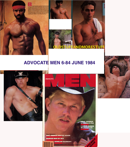 ADVOCATE MEN 6-84 PLAYGIRL MEN JUNE 1984 PREMIERE ISSUE! COLT THOMAS LEATER STUD - Picture 2 of 2