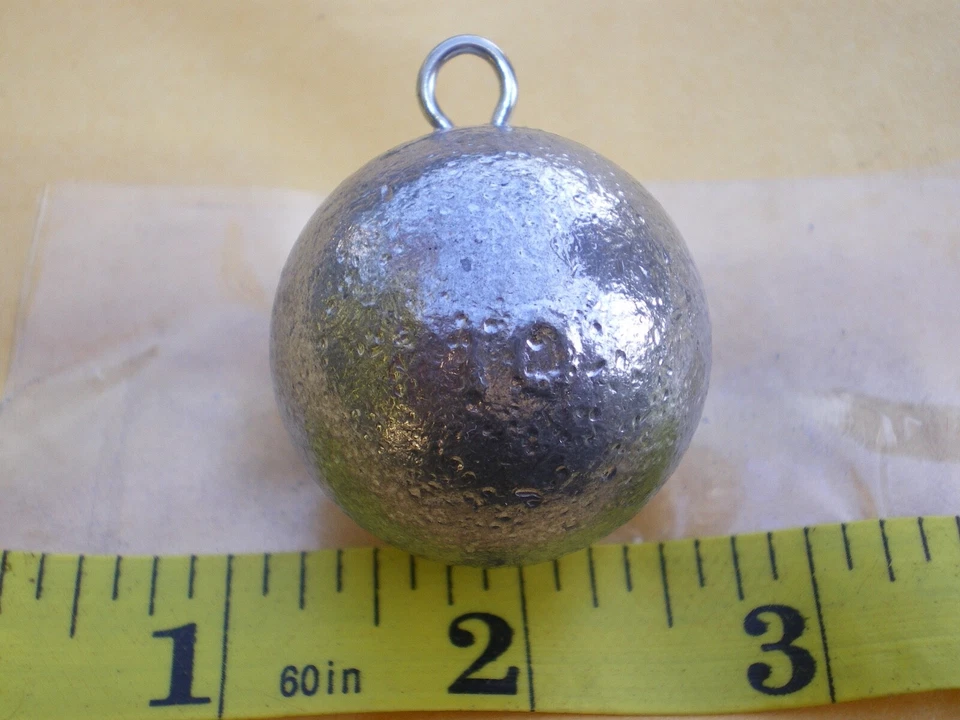 12 piezas. PUNQUEROS DE BOLA DE CAÑÓN 16,12,10 OZ. CON OJO DE ACERO INOXIDABLE 4 CADA UNO G/CALIDAD Foto 4 de 4