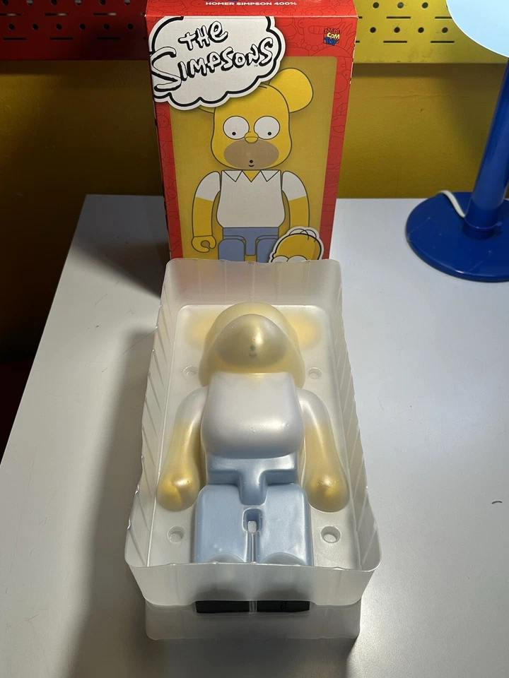 Figura Medicom Toy Be@rbrick-Los Simpson Homero Simpson 400% Nuevo Bearbrick Foto 4 de 4