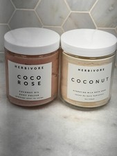 New Herbivore Coconut Milk Bath Soak Skin 8 oz  Coco Rose Body Polish 8 oz