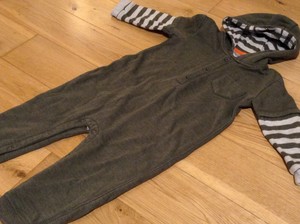 sage green baby grow