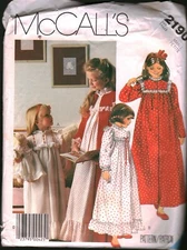 2190 Vintage McCalls Sewing Pattern Girls Nightgown Robe Soft Sculptured Dolls