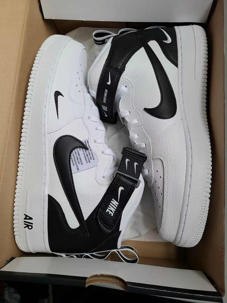 New Nike Air Force 1 Mid 07 LV8 White Black (Size 10) Ready To Ship!