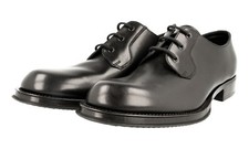 PRADA Derby Dress Shoes - Artisan Sole - 2EG100 - Black - NEW -  US 12 EU 45