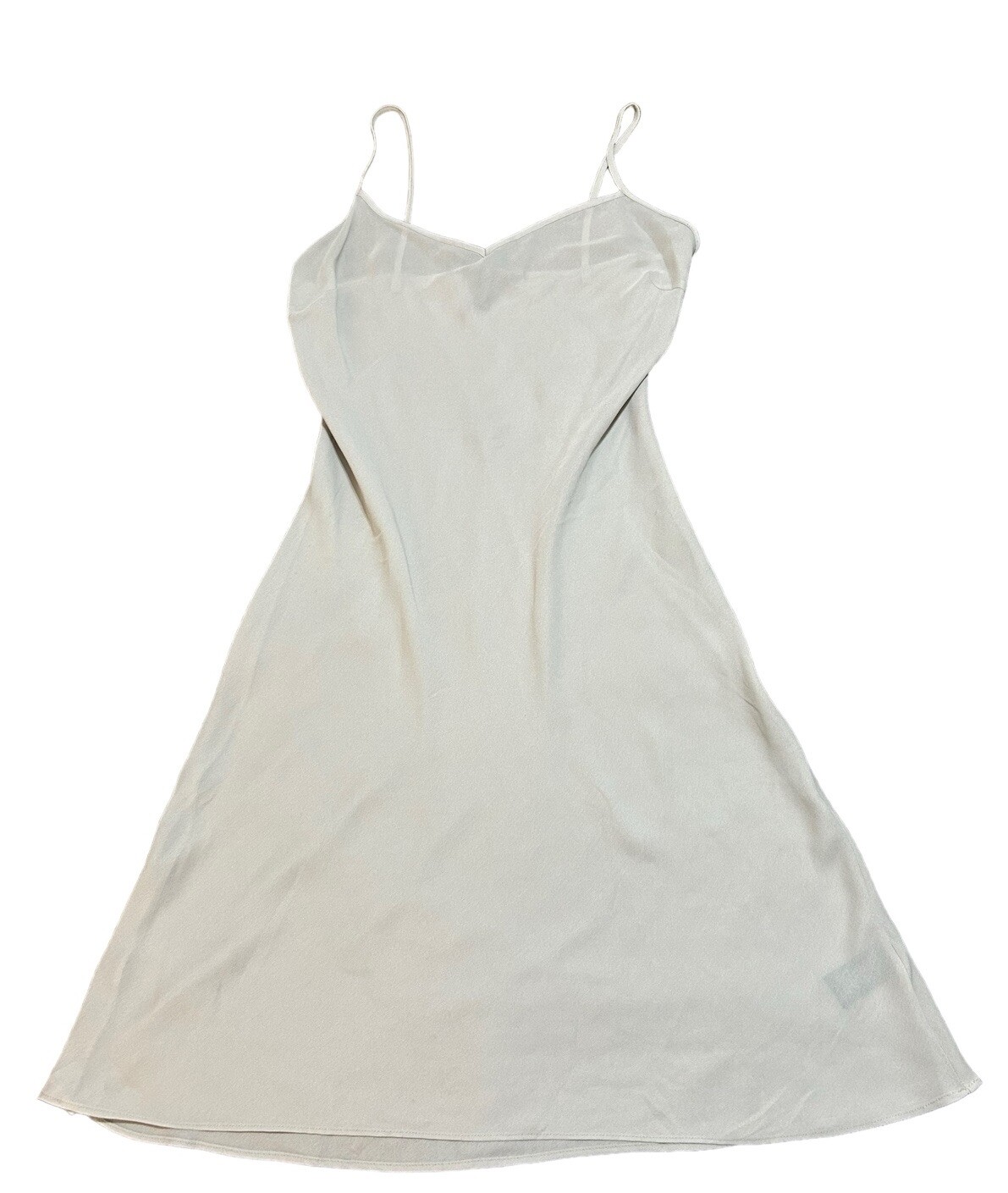 Lauren Ralph Lauren Slip Dress Women’s Size 12 Gray Spaghetti Strap Sheer
