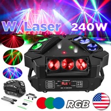 240W 9 LED Laser Moving Head Stage Lighting RGB Spider Beam Lights DMX DJ Disco