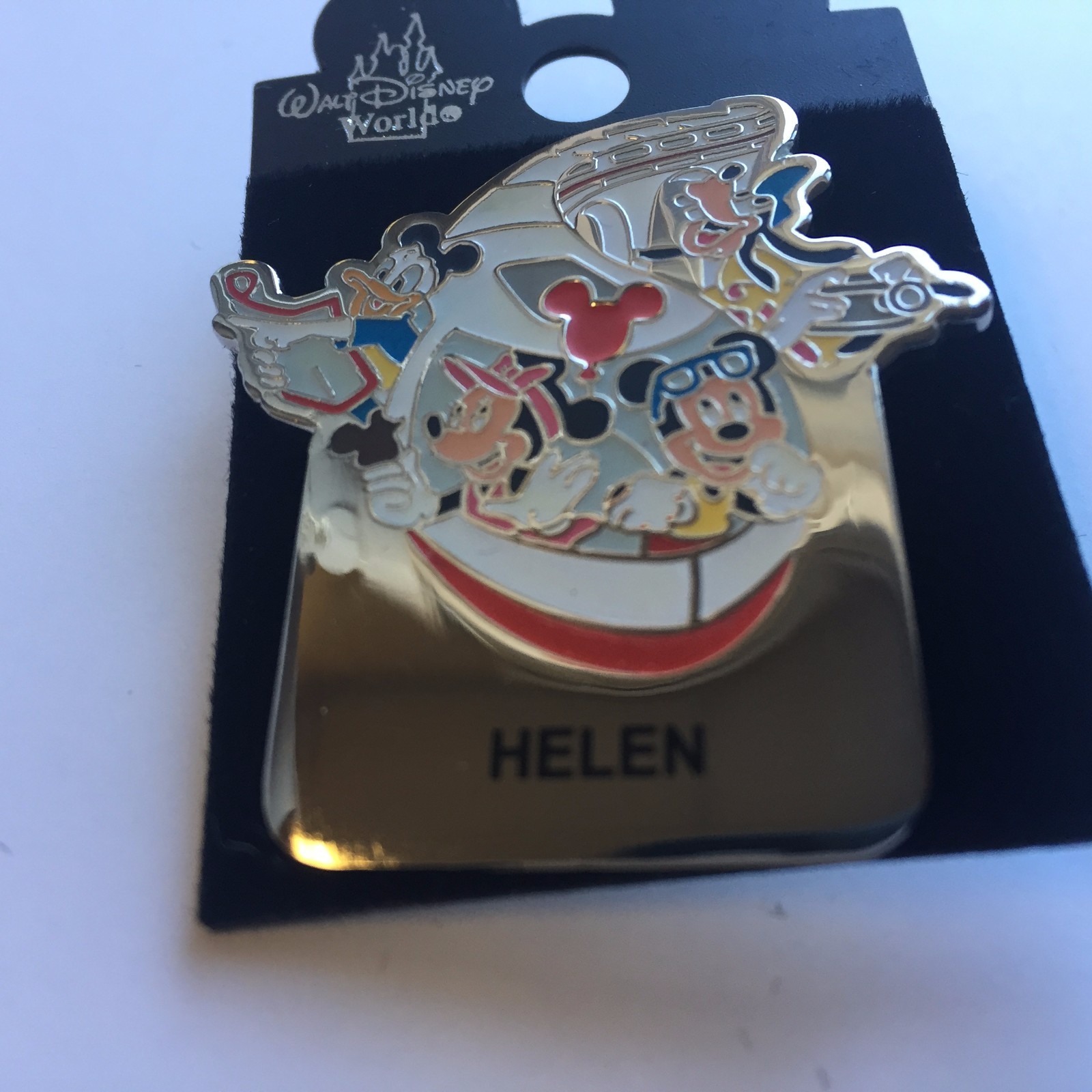 WDW - Monorail HELEN Name Pin FAB 4 Mickey Minnie Goofy Donald Disney Pin 15004