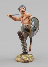 THOMAS GUNN ROMAN EMPIRE ROMEN004B BARBARIAN KICKING BLACK WHITE SHIELD