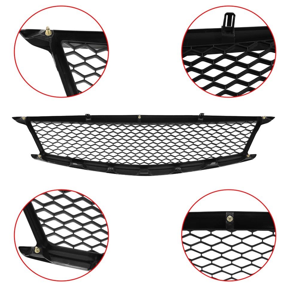 Parachoques delantero rejilla negra brillante para Infiniti G37 G25 Q40 Skyline 2010-2015 sedán Foto 4 de 4