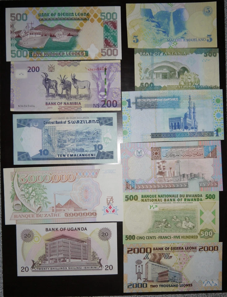 African countries 11 pcs all different UNC - Image 2 of 2