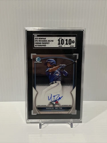 Manuel Beltre 2023 Bowman Chrome Auto CPA-MB Toronto Blue Jays SGC 10/10 GM