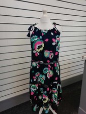 EX M&S LADIES NAVY MULTI FLORAL DRESS SIZE 8 NEW (ref 563) SALE