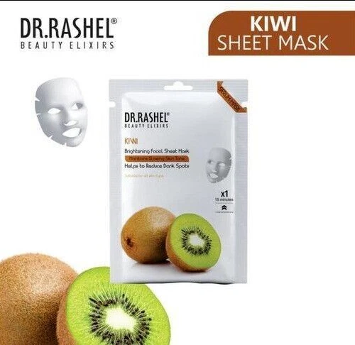 DR.RASHEL Kiwi Face Sheet Mask With Serum For Women and Men 20gm - Image 2 of 3