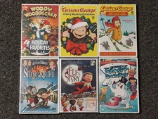 6 - Christmas DVDS - Woody Curious George Frosty An Elf's Story Brand NEW Sealed