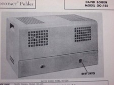 DAVID BOGEN GO-125 AMPLIFIER PHOTOFACT PHOTOFACTS
