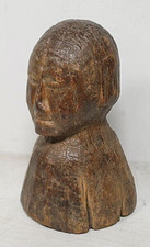 Old Dynasty Large Wooden Bust of Buddha - Primitive 