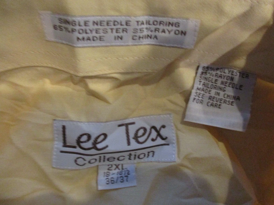 Camisa abotonada naranja colección lee tex talla 18 1/2 36-37 Foto 2 de 4