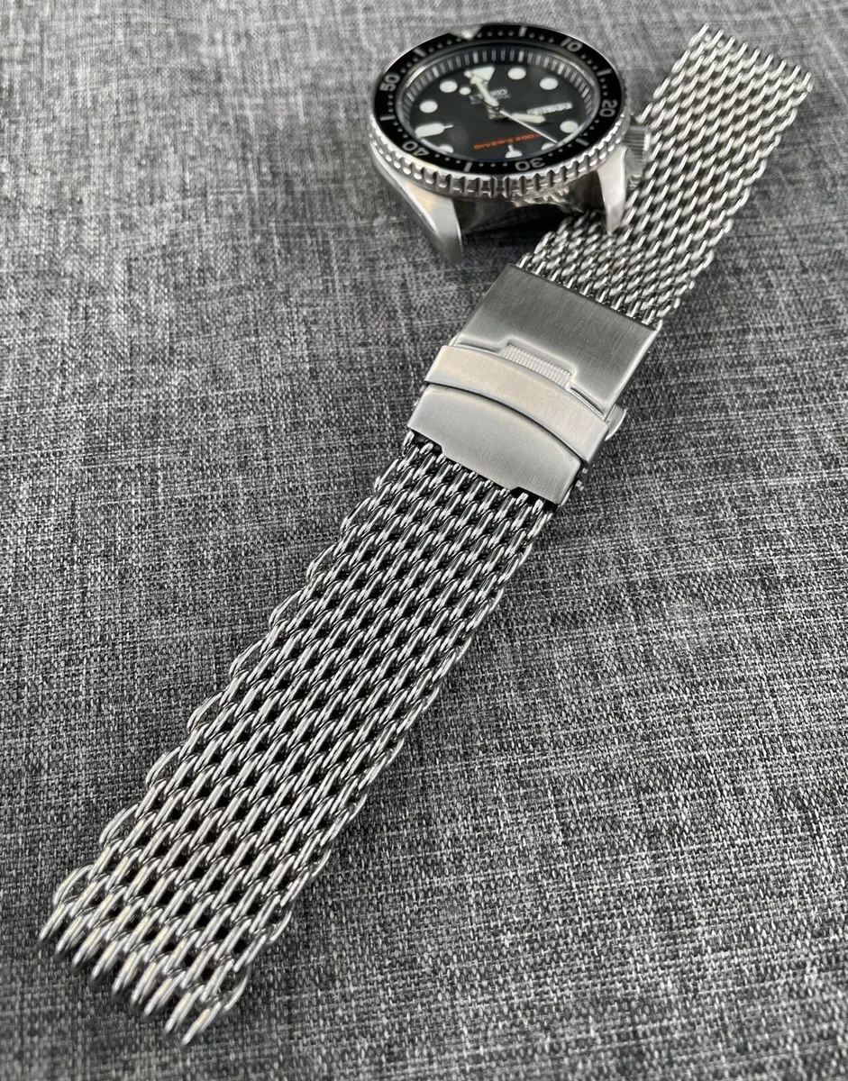 Premium 316L Stainless Steel Shark Mesh Watch Bracelet 18/20/22/24mm Sports  | eBay