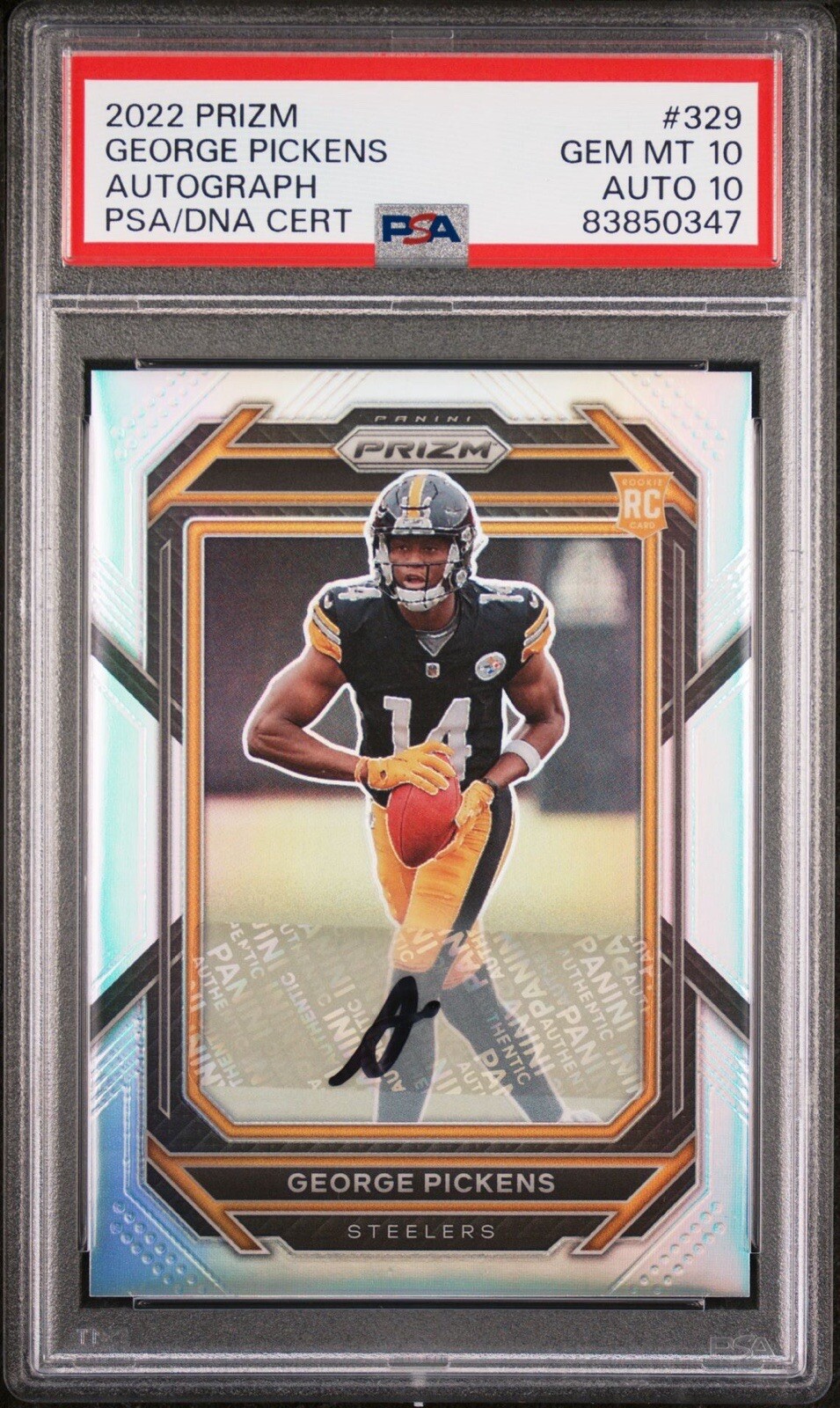 George Pickens 2022 Prizm Rookie Autograph #329 | PSA 10 AUTO 10 | POP 8