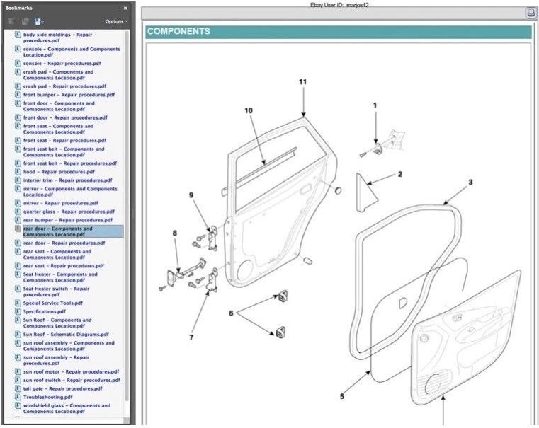 Kia Sportage (1995-2008) manuale officina workshop manual - Immagine 2 di 4