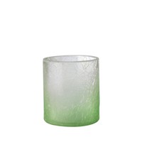 Teelichthalter Teelichtglas Windlicht GrüN Mini Vase Aus Crush Glas Farbverlauf