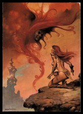 Comic Images Boris Fantasy Art Exotic Card # 54 Scarlet Menace Woman Fire Face