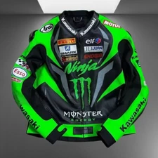 Kawasaki Ninja Racing Motorbike Leather Jacket Kawasaki Motorcycle Biker Jacket
