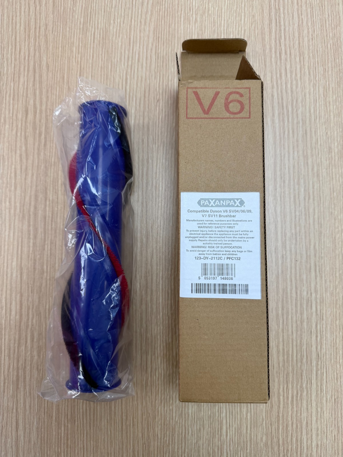 Replacement Soft Roller Brush Bar (Finest-Filters) Compatible for Dyson V6