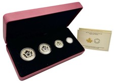 2017 Canada 1.85 oz .9999 Fine Silver Fractional Coin Set Maple Leaf OGP