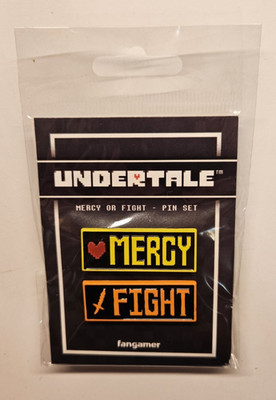 Undertale Mercy or Fight Enamel Pin Figure Set - Fangamer