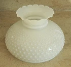 Vintage White Milk Glass Hobnail 10" Oil Kerosene Hurricane Student Lamp Shade