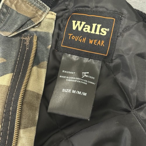 VTG Walls Tough Wear Camo Overalls Bibs Boys MED Kidz Grow System Snowpants - Picture 10 of 10
