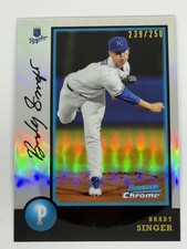 Brady Singer 2018 Bowman Draft 20th Anniversary Refractor #'d 239/250 Royals