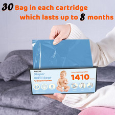 90 Bags Diaper Pail Refills Bags Compatible Genie Easy Roll Signature Platium