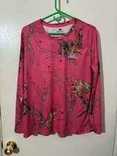 Mossy Oak Womens Xl 16-18 Pink Wtree Camo Long Sleeve Shirt Mossy Oak Womens Xl 16-18 Pink Wtree Camo Long Sleeve Shirt