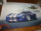 1996 Dodge Viper GTS 80th Anniv Indy 500 Offical Pace Car 24" X 36" Car Poster