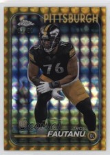 2024 Topps Chrome Rookies Gold Geometric Refractor 32/50 Troy Fautanu #295 s5q