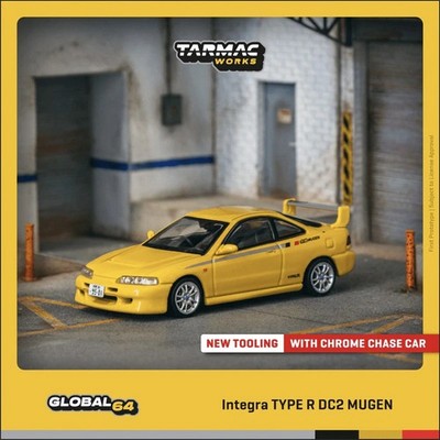 Honda Integra Type R DC2 Mugen  Sunlight Yellow *** Tarmac Works 1:64