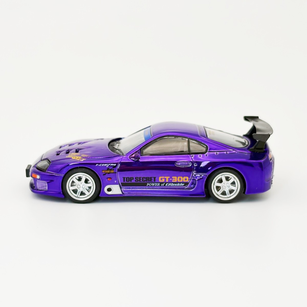 Pop Race 1:64 Top Secret GT300 Supra Chrome Purple Tokyo Auto