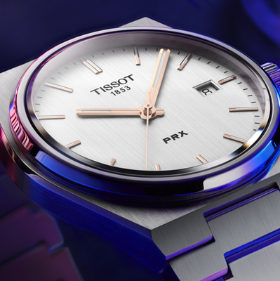 #ad TISSOT PRX 40mm Silver Rose gold Tone Dial Men#x27;s Quartz Watch T137.410.11.031.00 $175.99