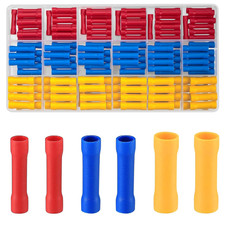 150 Pcs Electrical Butt Connectors Kit, Butt Splice Crimp Wire Connectors, Assor