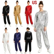 US Women Sauna Full Body Suit Coveralls Loose...