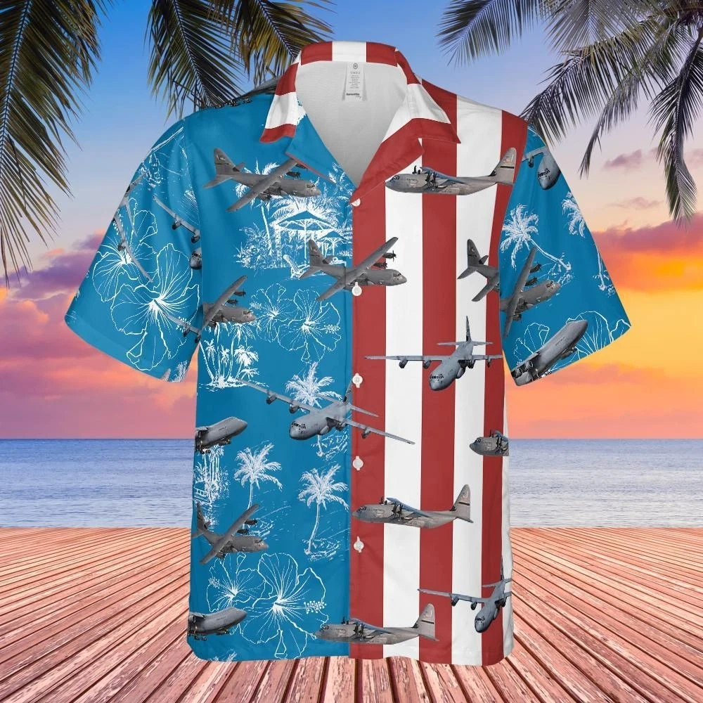 US Air Force Lockheed C-130 Hercules Hawaiian Shirt