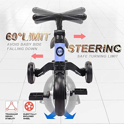 5 in 1 Toddler Balance Bike Kids Trike for 1-3 Years Old Boys Girls 3 Wheel - Photo 4 sur 5