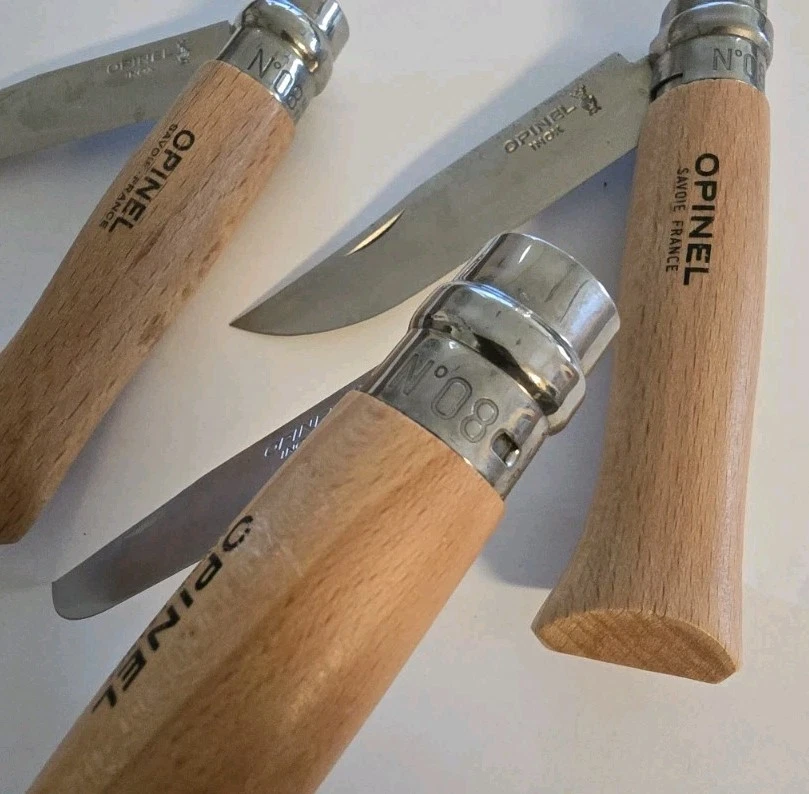 7 складных ножей Opinel — 3x No8, 1x No6, 2x No8 с зеленой ручкой для улицы, 1x No7 - Изображение 3 из 4