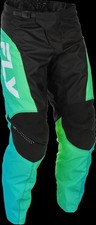 Fly Racing F-16 MX Pant Aqua Black White Adult Motocross Off-Road Enduro