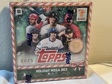 New 2025 Topps Holiday MLB Factory Sealed Mega Box- Exclusive Glitter Parallel!!