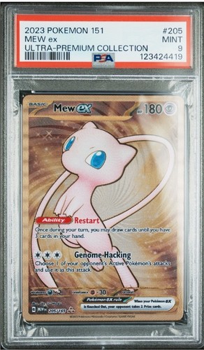 PSA 9 2023 Pokemon 151 Ultra-Premium Collection #205 Mew Ex Metal Card