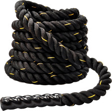 Battle Rope 1.5Inch 2 Inch Diameter Poly Dacron 30 FT, 40 FT, 50 FT Length, Heav